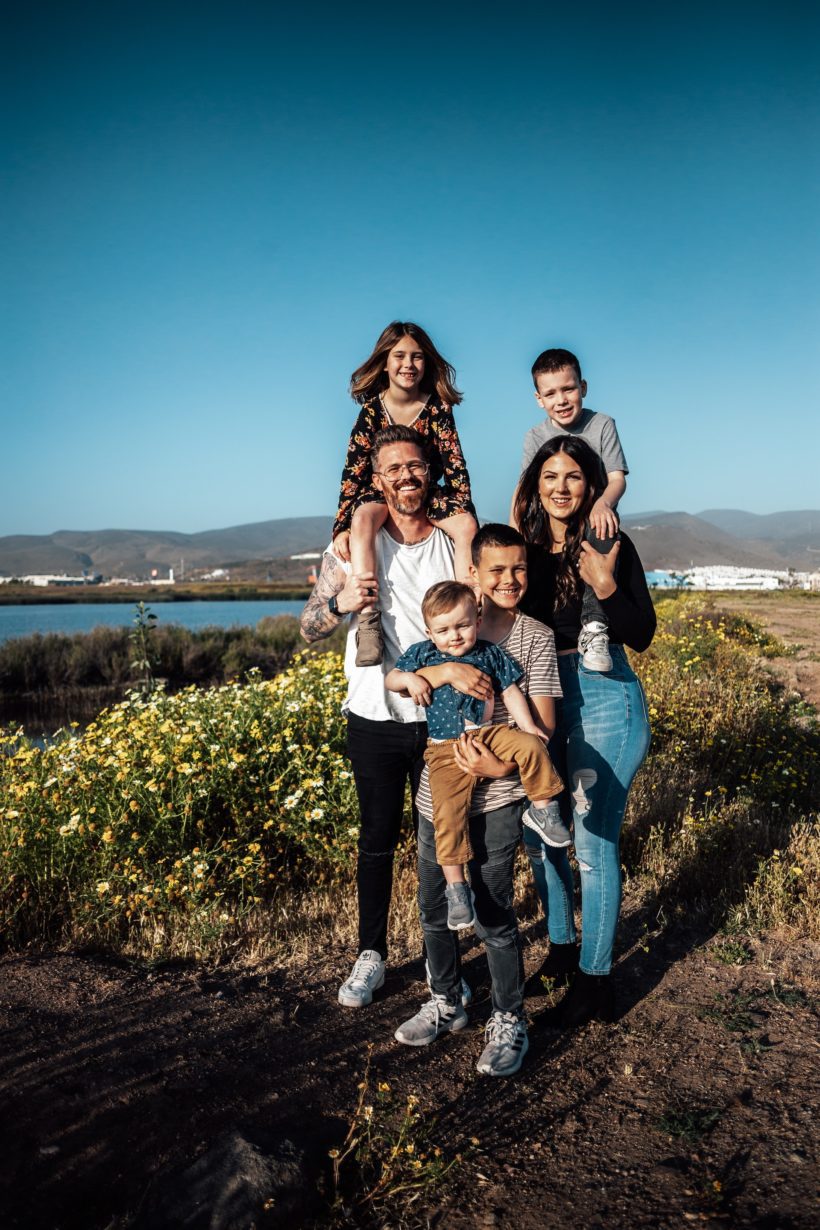 une famille heureuse