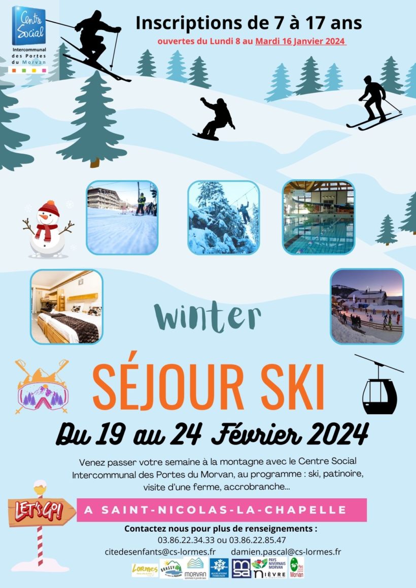 Affiche séjour ski.